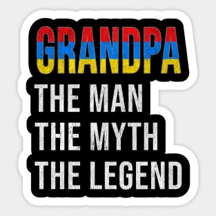 Grand Father Armenian Grandpa The Man The Myth The Legend - Gift for Armenian Dad With Roots From  Armenia Sticker